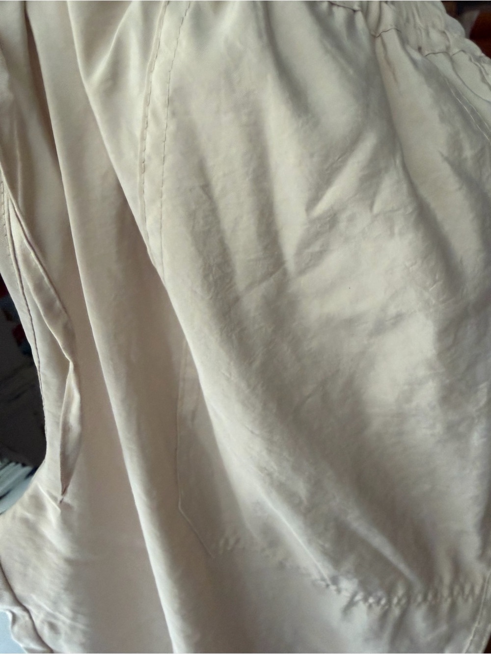 Zara Beige Satin-Look Pants - Picture 14 of 14